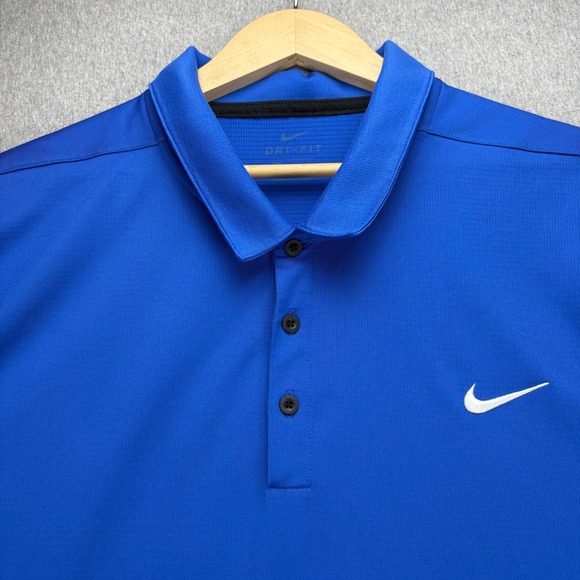 Nike Dri Fit Polo Shirt Mens 3XL Performance Blue Short Sleeve Big Tall Athletic - Picture 4 of 12